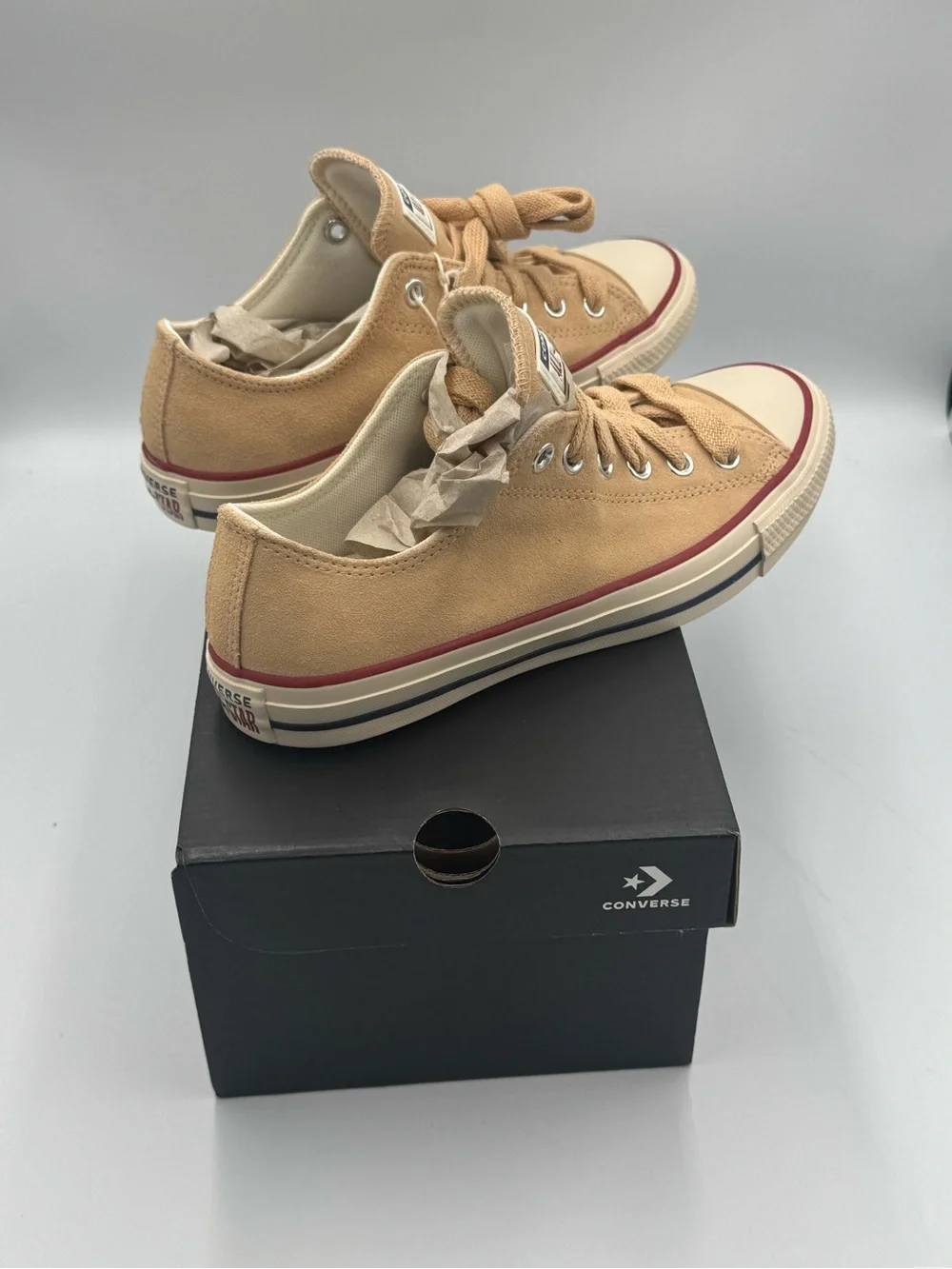 Converse CTAS Ox Suede Coastal Dune Natural Ivory Sneakers Women’s 9 NIB - Picture 5 of 12